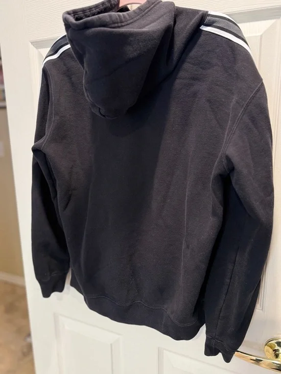 Champion Script Logo Hoodie Men’s Large Black Streetwear Essential Y2K - Picture 9 of 11